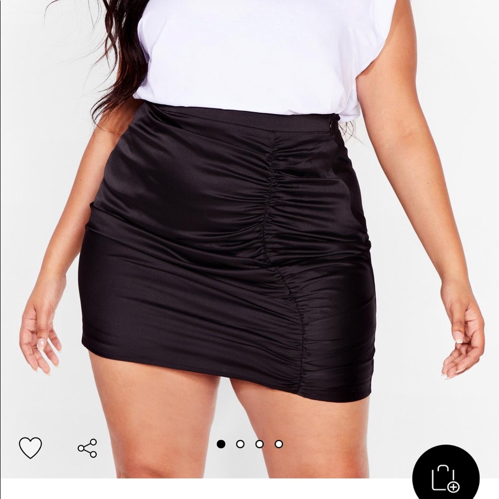 Black Nasty Gal satin skirt new with tags